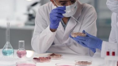 Laboratuvardaki mikrobiyologların et numuneleri üzerinde deneyler yaparak, düzenli ve laboratuvar yetiştirilmiş olanları karşılaştırarak yavaş yavaş yaklaşıp sonuçları tartışmaları.