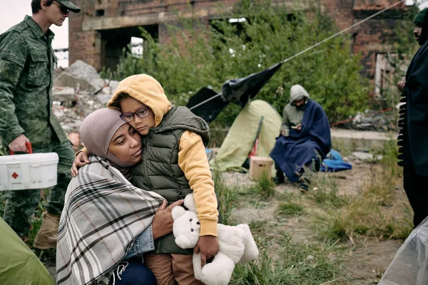 Mensen dakloos gemaakt — Stockfoto