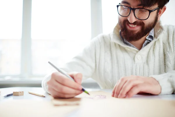 Happy artist — Stock Photo, Image