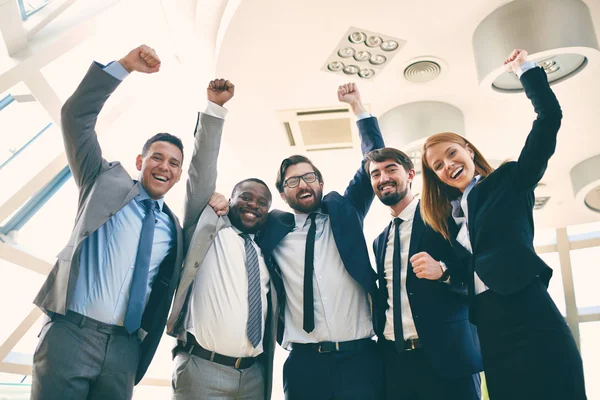 Ekstatische Unternehmensführer — Stockfoto