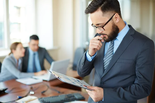 Pensive businessman — Stock Photo, Image