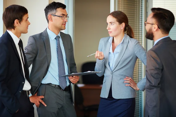 Diskussionen vid mötet — Stockfoto