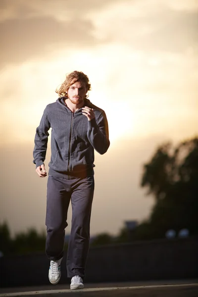 Young sportsman jogging — Stock Photo, Image