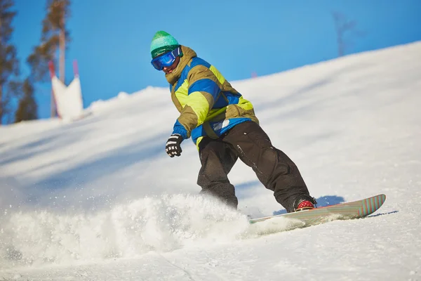 Snowboard sportivo attivo — Foto Stock