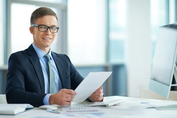 Selbstbewusster Manager — Stockfoto