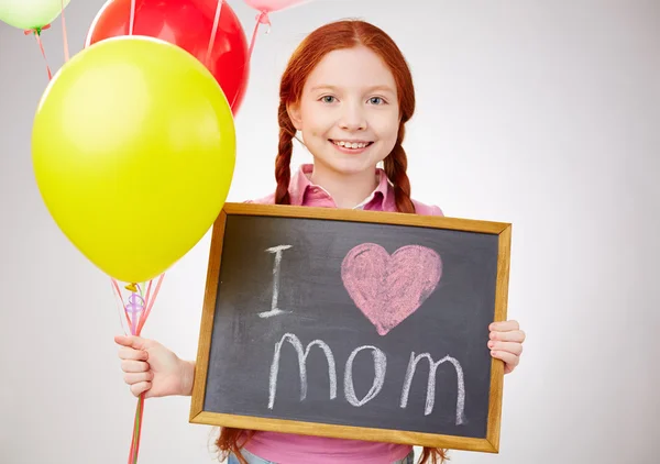 Affascinante ragazza nel giorno della festa della mamma — Foto Stock