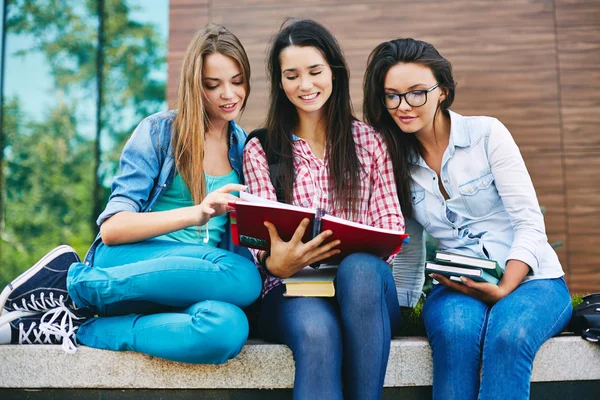 Adolescente niñas lectura libro — Foto de Stock