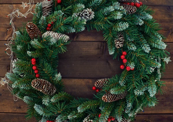 Christmas conifer wreath — Stock Photo, Image