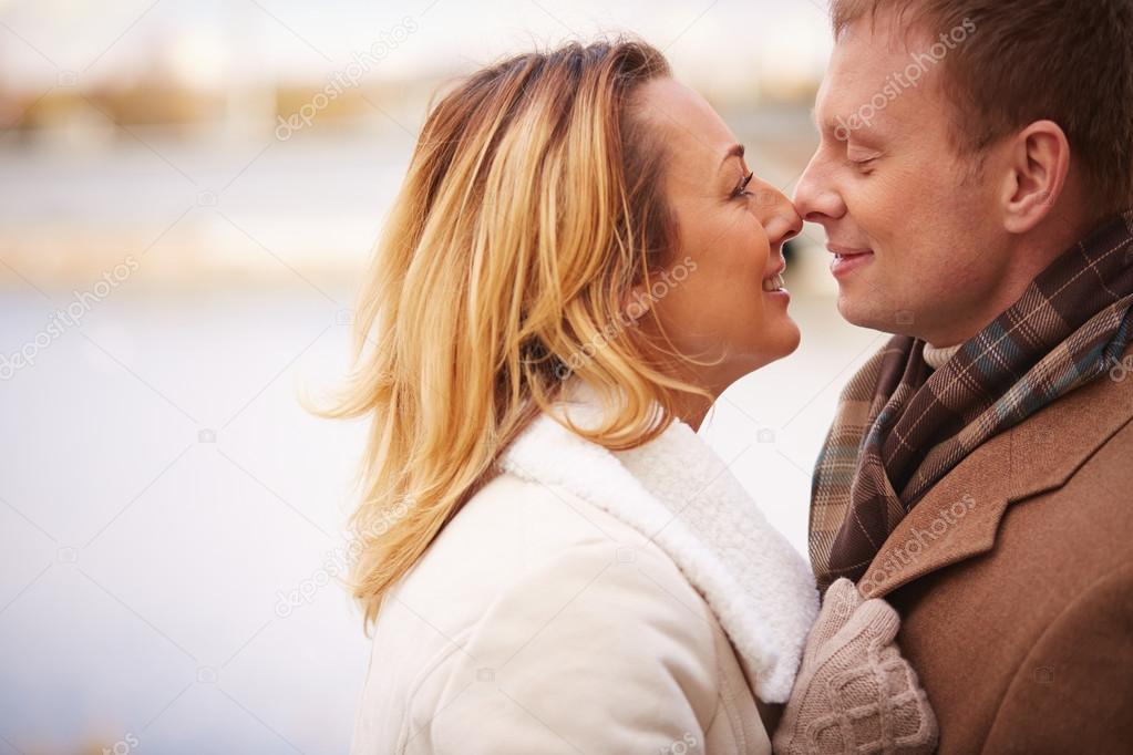 Man and woman standing face to face