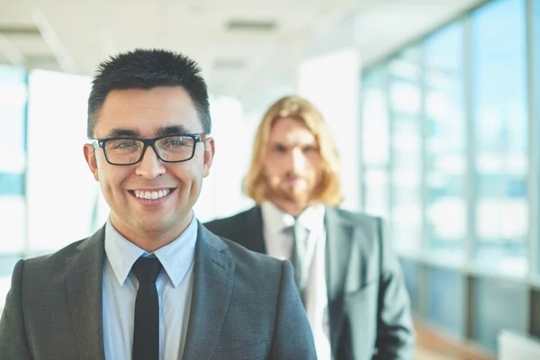 Businessman in suit and eyeglasses — Stock Photo, Image