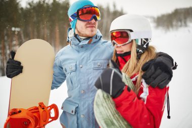 Snowboard, kış giyim