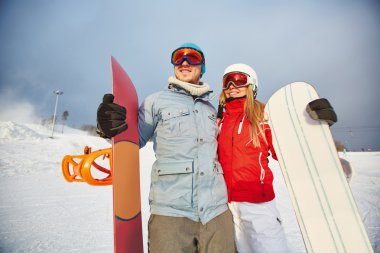 Snowboard, kış giyim