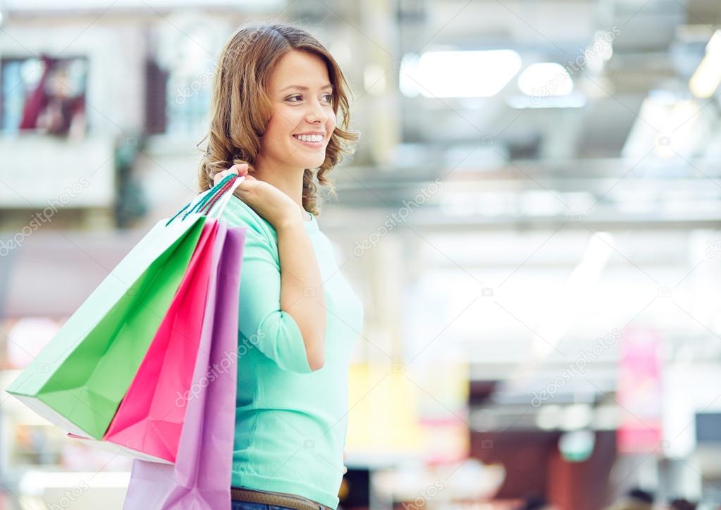 Woman with shopping bags