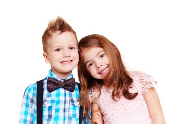 Tatlı kız ve erkek.