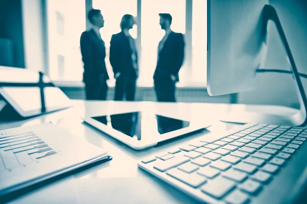 Group of businessmen on background — Stock Photo, Image