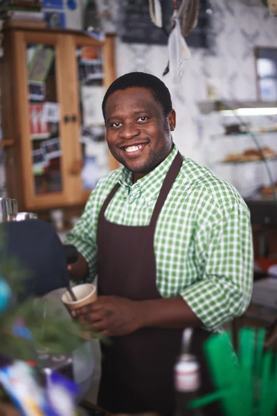 Gelukkig ober in uniform — Stockfoto