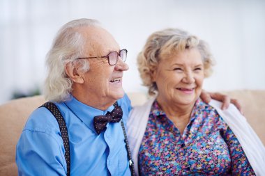 zarif kıdemli Çift