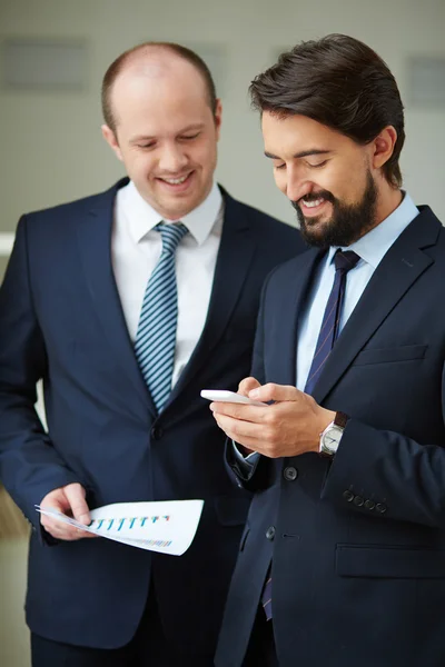 Elegant men in suits — Stock Photo, Image