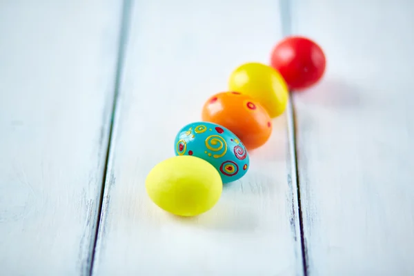 Row of Easter eggs — Stock Photo, Image