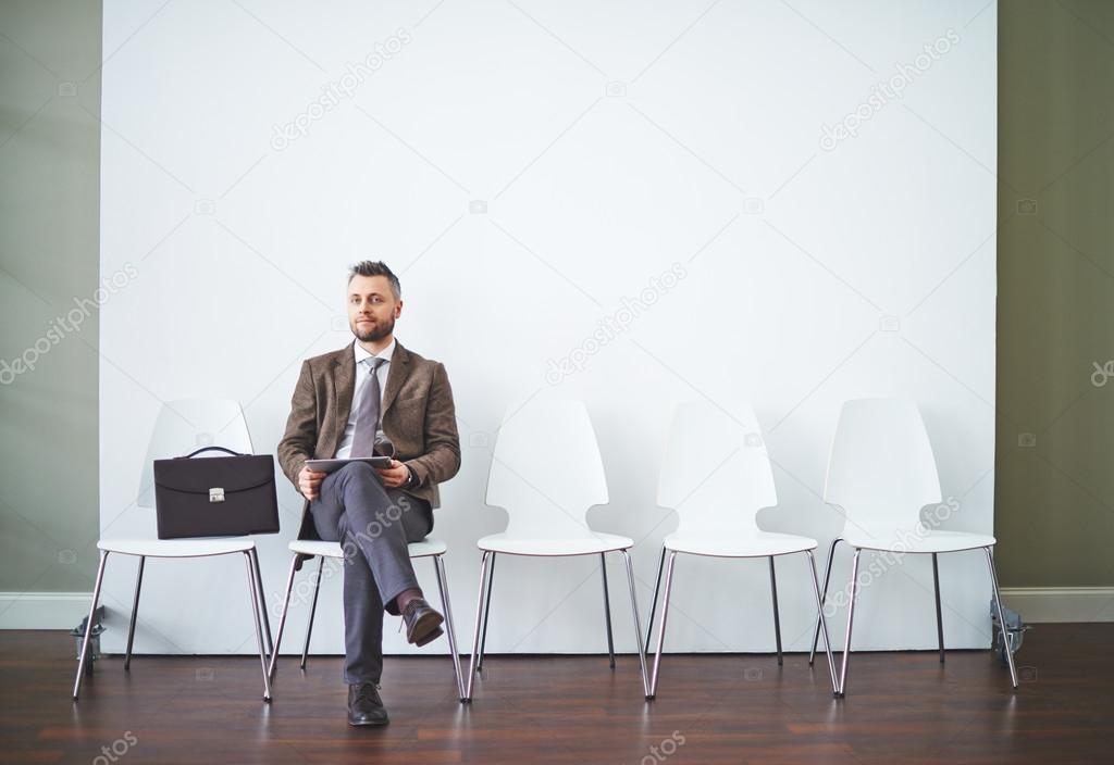 Man  Waiting for interview