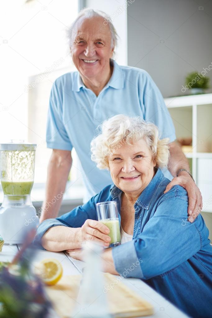 Healthy elderly couple
