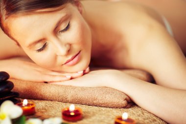 Kadın zevk aromaterapi Spa'da