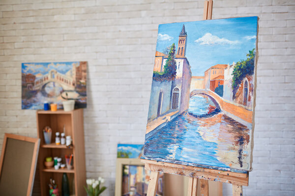 Painting of Venetian street