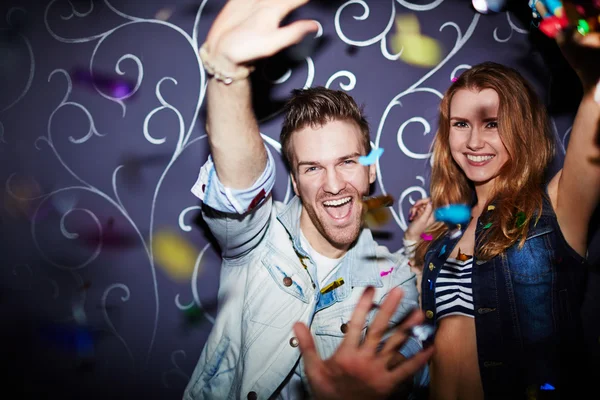 Ecstatic couple having fun at party — Stock Photo, Image