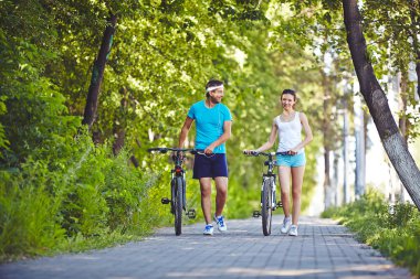 Bisiklet yürüme Çift