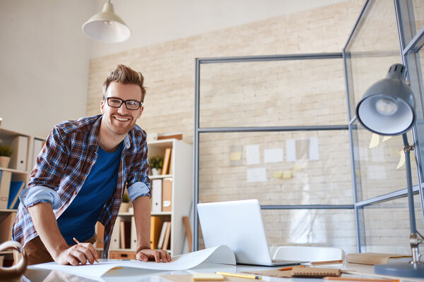 young businessman in office