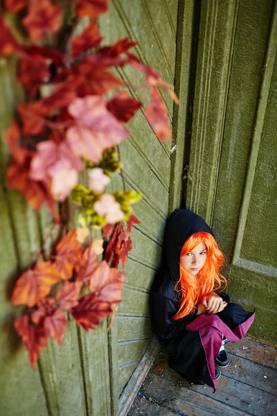 Little girl in Halloween attire — Stock Photo, Image