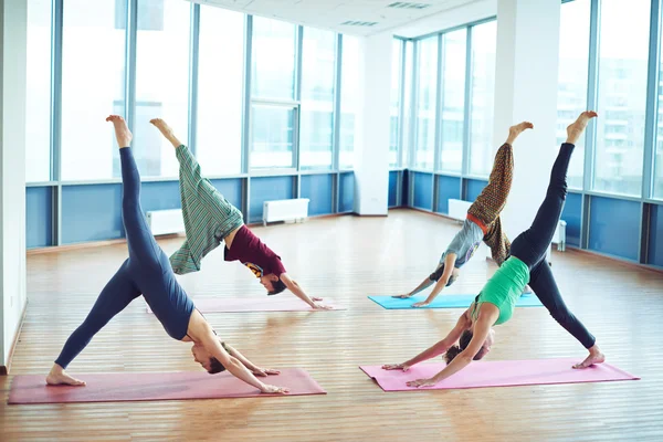 People doing exercise on mats — Stock Photo, Image