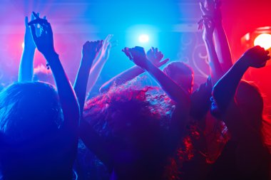 people dancing in nightclub clipart