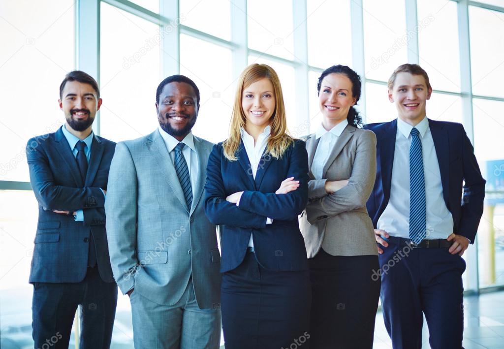 Group of successful business people