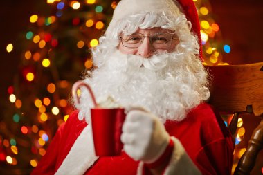 Noel Baba ile kahve fincan