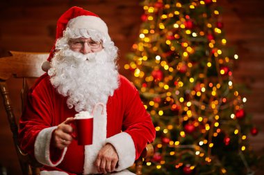 Noel Baba ile kahve fincan
