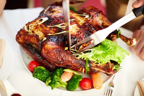 Homemade roasted turkey — Stock Photo, Image