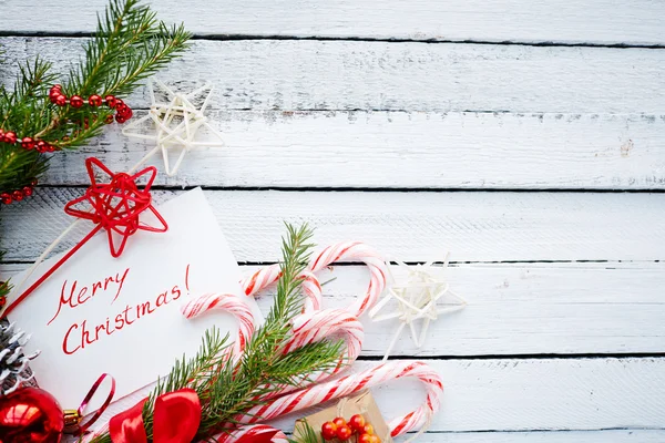 Feliz tarjeta de felicitación de Navidad — Foto de Stock