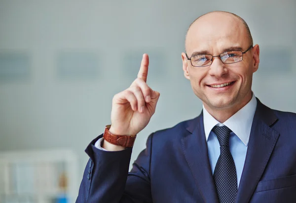 Successful  Businessman  pointing up — Stock Photo, Image