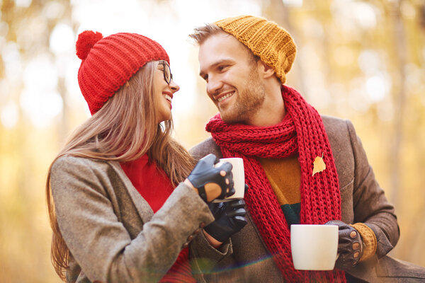 Stylish young couple in love