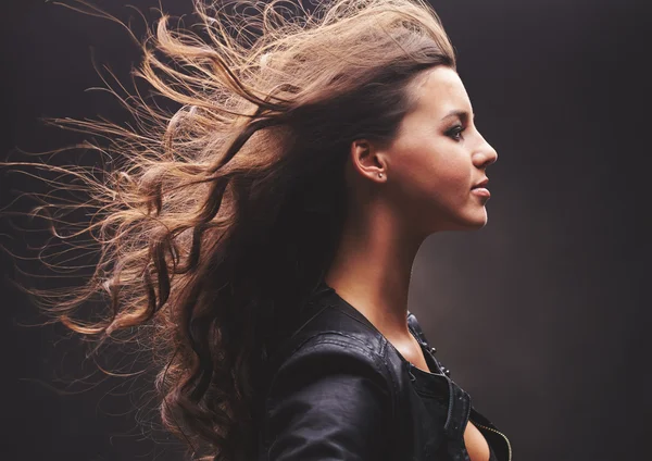 Pretty glam rock girl — Stock Photo, Image