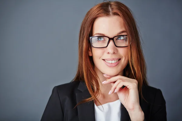 Inspired young businesswoman — Stock Photo, Image