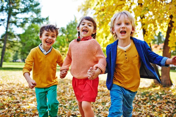 Niños extáticos en el parque — Foto de Stock