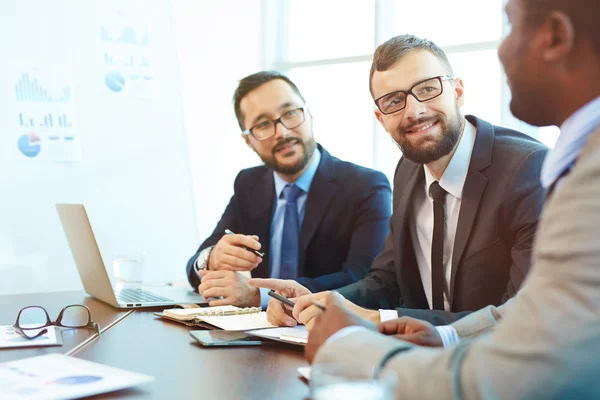 Businessmen planning work — Stock Photo, Image