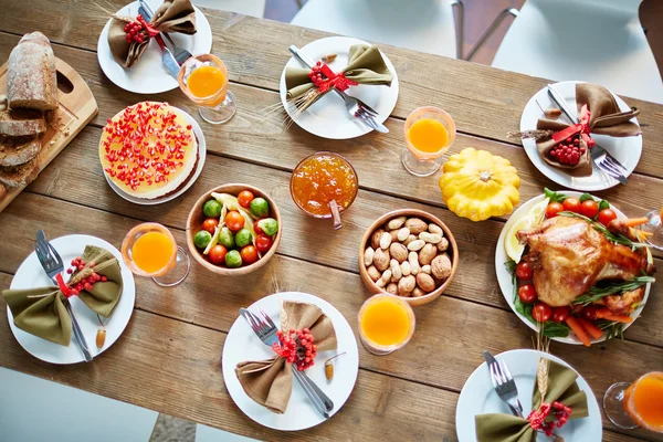 Comida tradicional de Ação de Graças — Fotografia de Stock