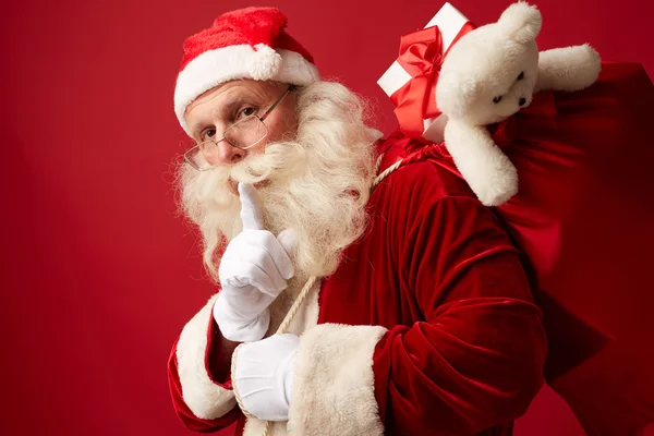 Santa Claus with big red sack — Stock Photo, Image