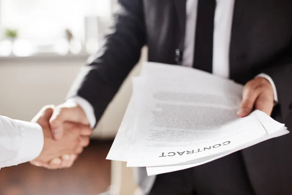 Congrats . Business contract — Stock Photo, Image