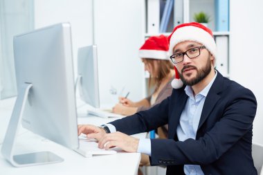 Santa işadamı iş başında