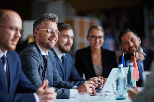 Managers on Business seminar — Stock Photo, Image