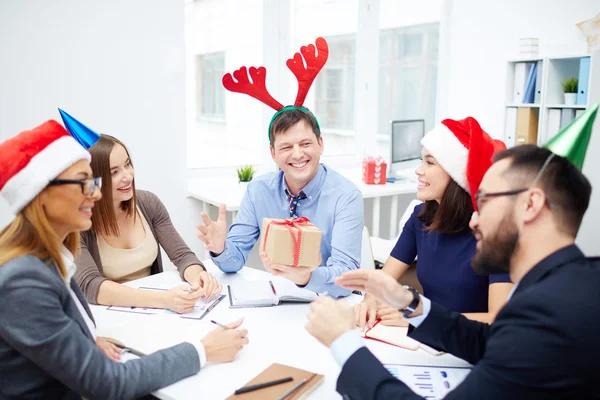 Manager che lavorano il giorno di Natale — Foto Stock